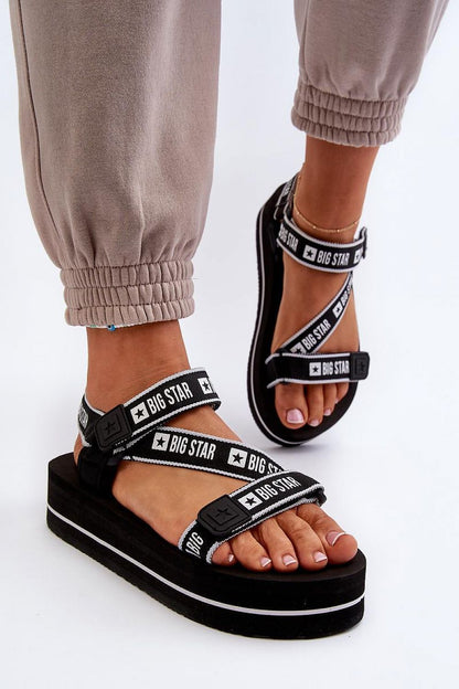 Stylish Big Star women's sandals with Velcro fastening and a 4cm platform, your go-to summer footwear from Step in Style.