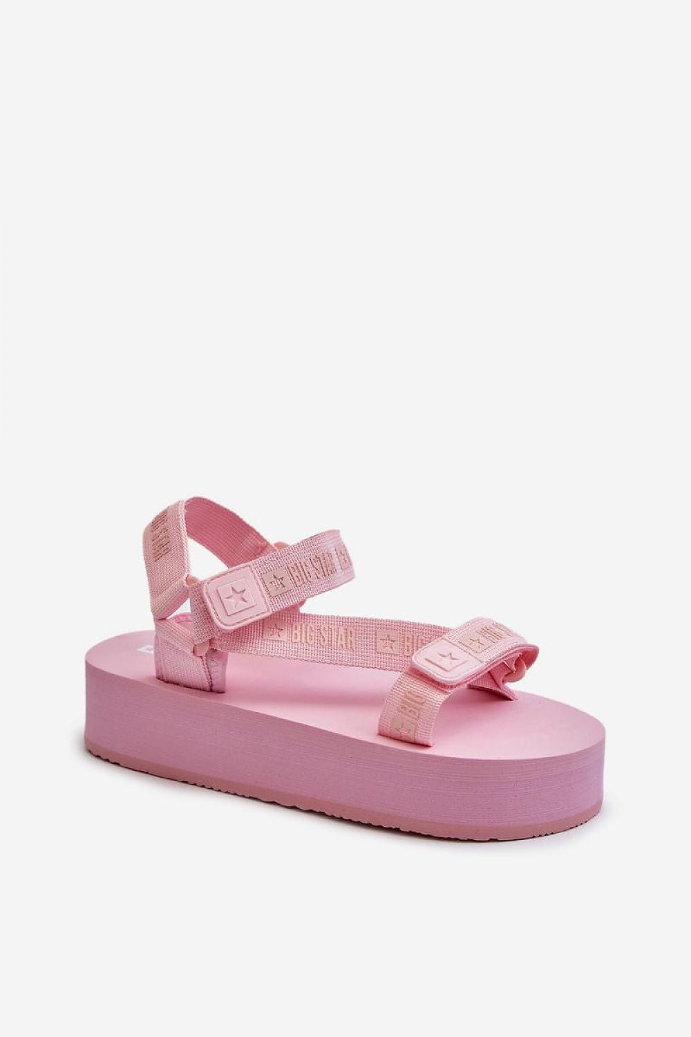 Close-up of Big Star Women's Velcro sandals showcasing their quality fabric and chic design. Designed for comfort and style by Step in Style, ideal for warm summer days.