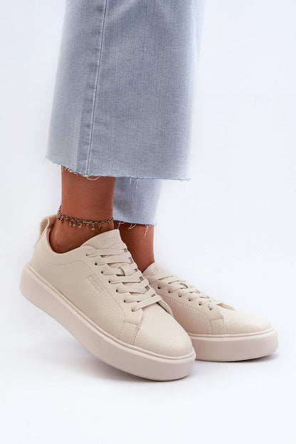 Elegant Women's Big Star Sneakers with MEMORY FOAM, crafted from eco leather, showcasing a chic platform design by Step in Style.