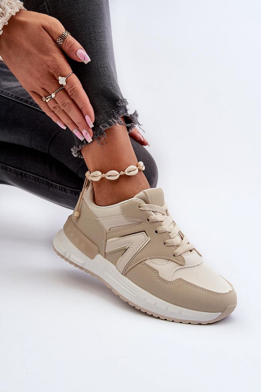 Step in Style luxurious platform sneakers for women, showcasing a sleek design with genuine artificial leather and comfortable removable insoles.