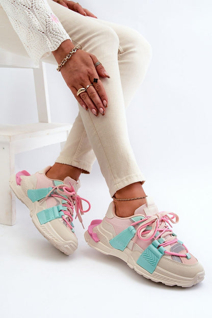 Step in Style luxury women's eco-friendly leather sneakers on a massive platform, featuring a classic laced design for elegant athletic wear.