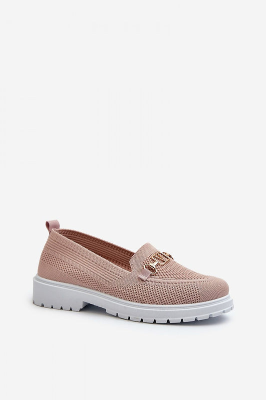 Chic Women's Moccasins by Step in Style, showcasing a luxurious airy fabric and stylish gold accents, ideal for all-day comfort.