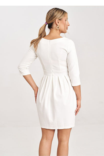 Display of Figl daydress in EU sizes, perfectly tailored for a flattering fit, enhancing feminine shape with luxe design.