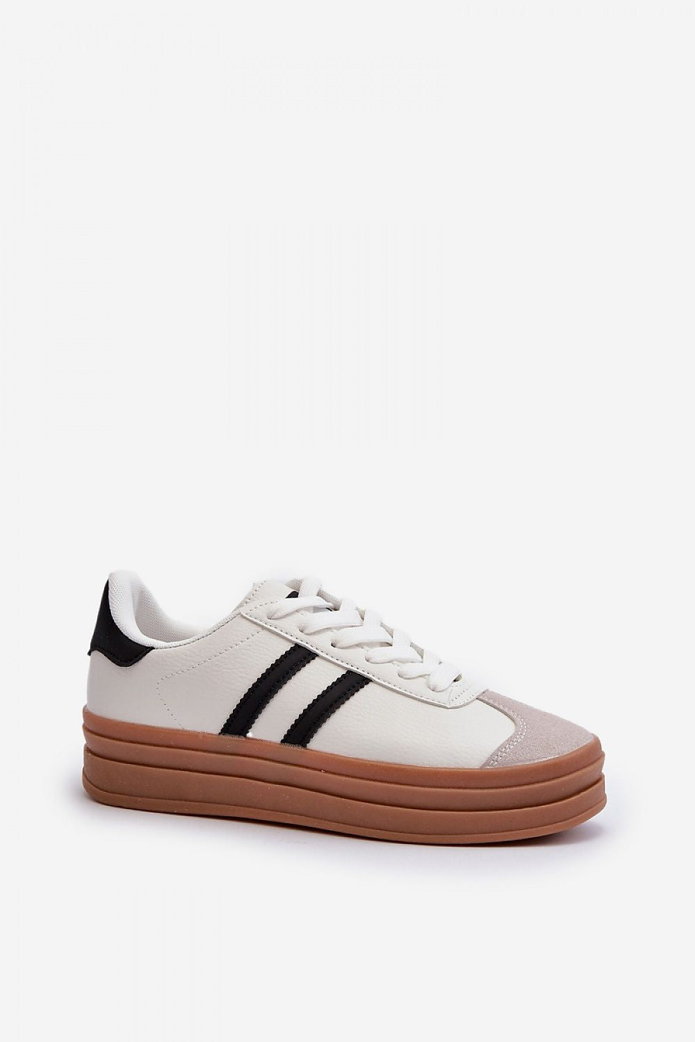 Chic platform sneakers for women by Step in Style, showcasing a stylish artificial leather upper and a comfortable rounded toe box.