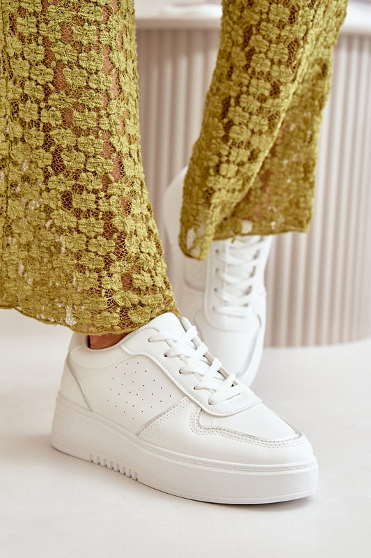 Stylish Women's eco leather sneakers by Step in Style featuring a 3.5cm platform and decorative lacing, perfect for contemporary everyday fashion.