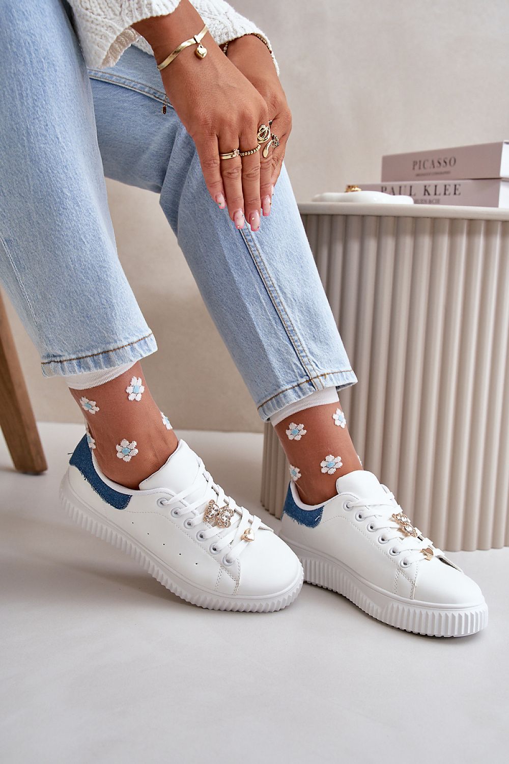 Charming platform sneakers made from eco-leather, designed for modern women by Step in Style, ideal for casual sophistication.