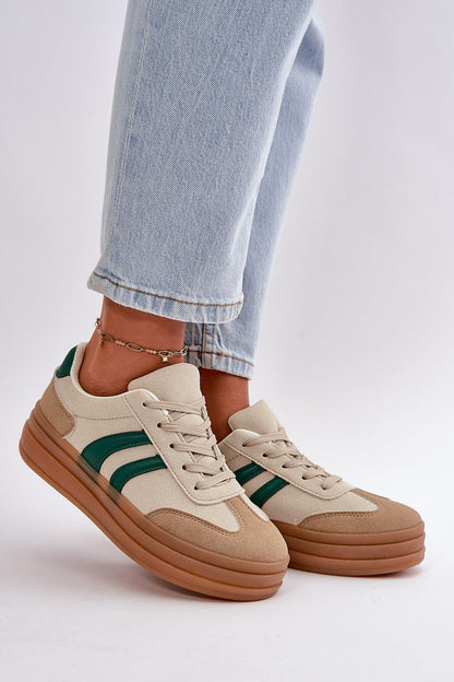 Luxury trendy platform sneakers for women in stylish imitation leather by Step in Style, showcasing a chic 7cm upper height for modern elegance.