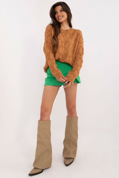 Elegant Women's Casual Sweater by AT featuring a textured weave, perfect for a sophisticated casual look.