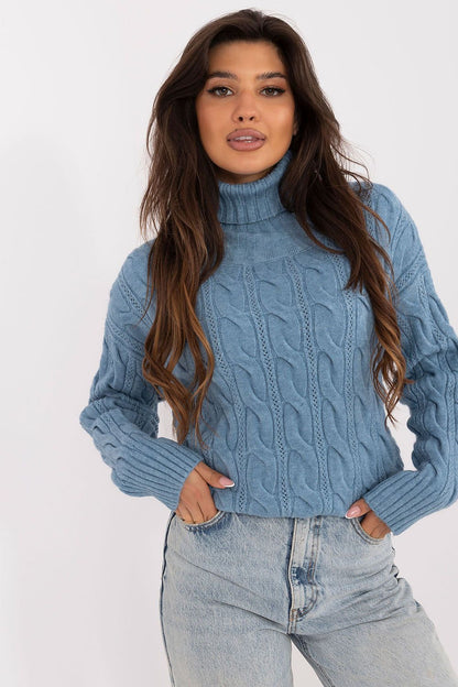 Fashionable luxury turtleneck sweater by AT, designed for comfort and durability during cooler days.