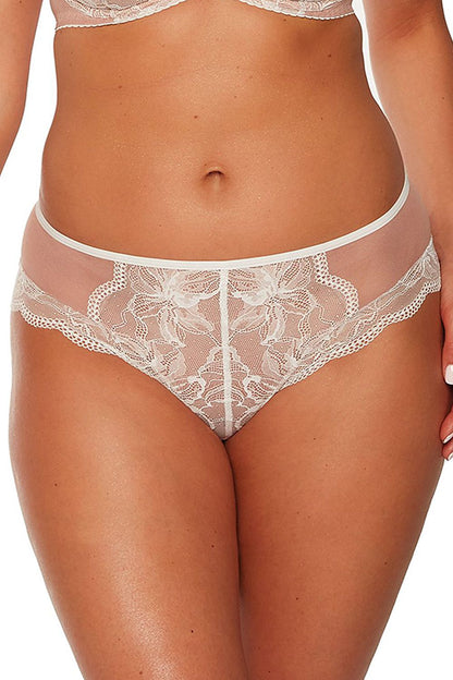Gaia luxurious classic fig panties showcasing subtle transparency and delicate lace decorations, designed for ultimate comfort and elegance.