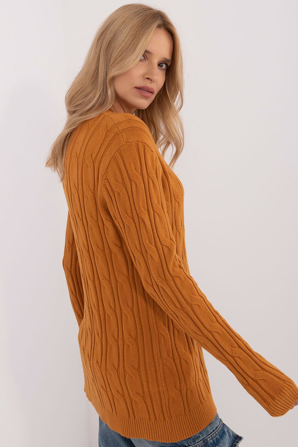 Stylish Women's AT Casual Sweater with a distinctive texture, combining comfort and elegance, perfect for enhancing any luxury wardrobe.