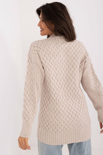 Sophisticated cardigan sweater by AT, featuring a round neckline and exquisite fabric blend, ideal for cooler days.