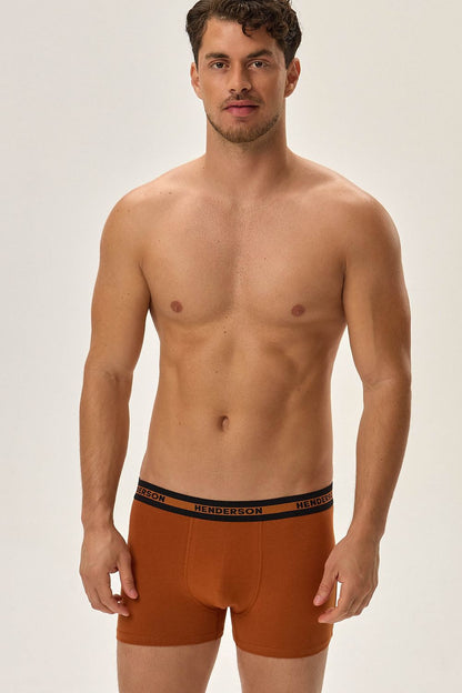 Detail view of Henderson Cotton Knit Boxer Shorts, crafted from soft cotton with elastane, ideal for a perfect silhouette and unrestricted movement.