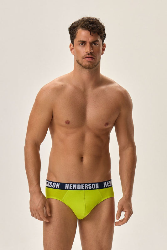 Henderson Men's Jet Underwear 3-Pack showcasing classic cotton briefs in vibrant, sporty colours, designed for comfort and movement, perfect for the modern gentleman.