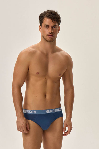 Stylish Henderson Jarl Men's Slip Style Briefs with contrasting wide elastic waistbands, elegantly crafted for all-day comfort and an impeccable fit.
