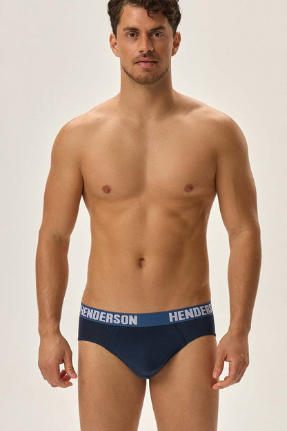 Close-up of Henderson Jarl Men's Slip Style Briefs featuring high-quality fabric composition of 95% cotton and 5% spandex for a sophisticated and comfortable underwear experience.