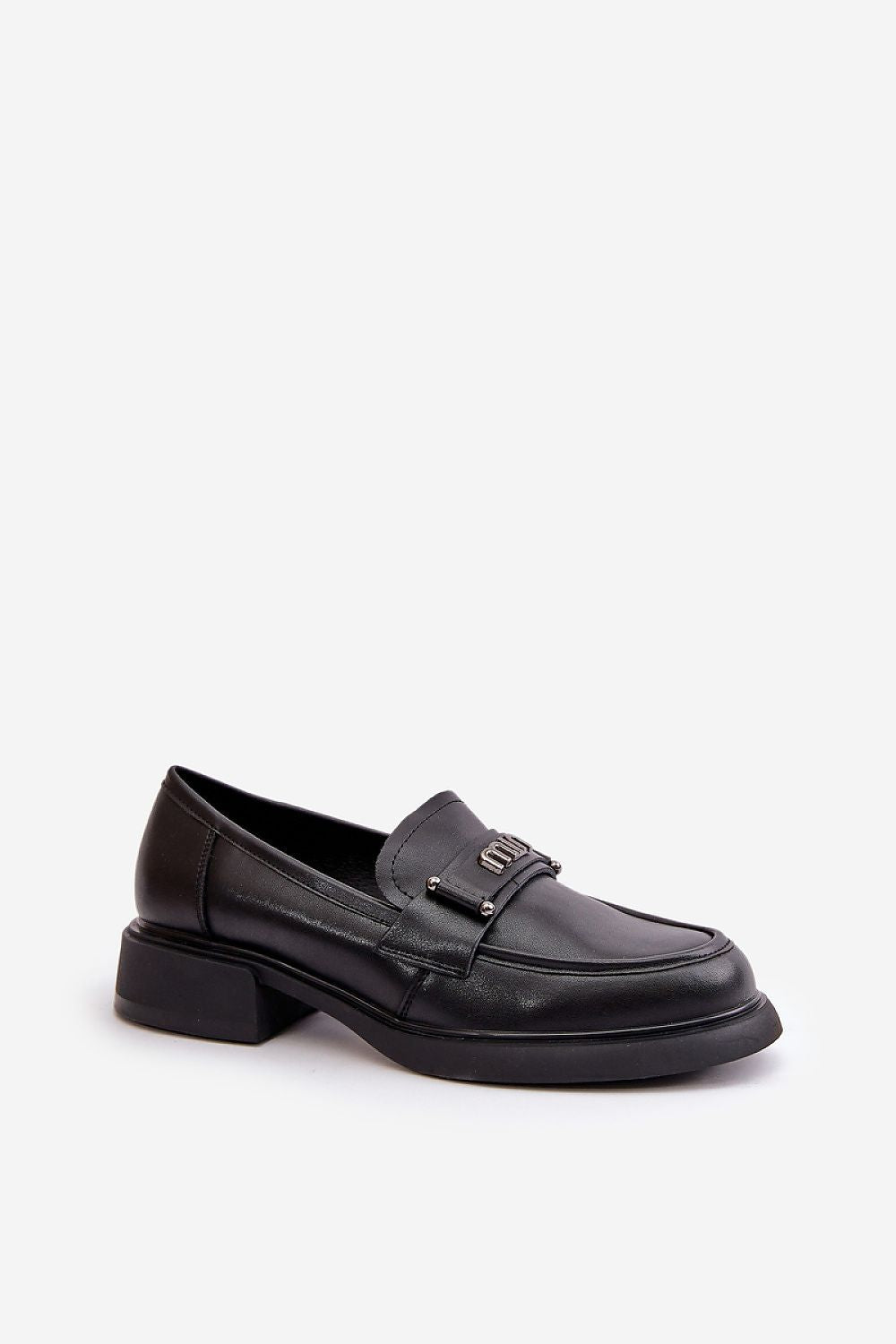 Sophisticated Vinceza women's loafers featuring a rounded toe and decorative strap, designed for elegance and comfort, ideal for any occasion.