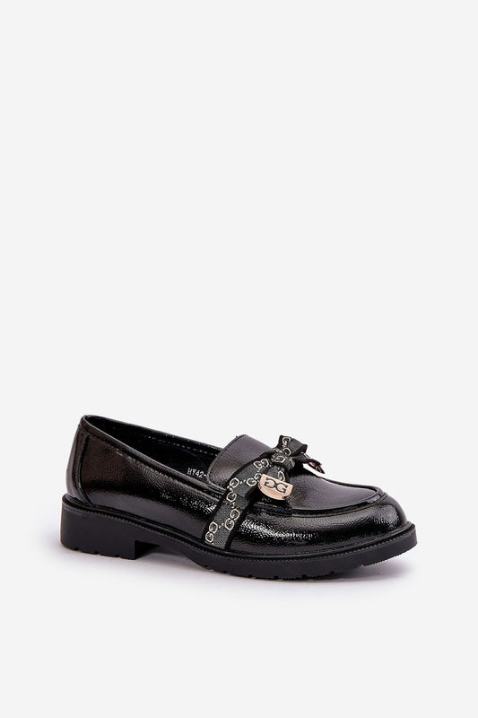 Elegant women's eco-leather moccasin loafers by Step in Style featuring a charming bow and comfortable flat heel, perfect for luxury style.