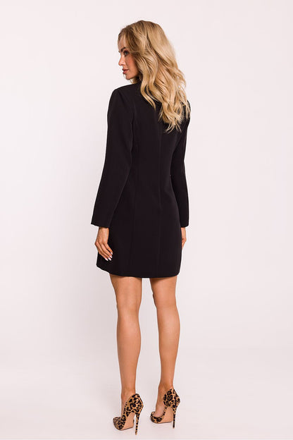 Stylish long sleeves of the Moe jacket dress, showcasing its contemporary design and timeless elegance.
