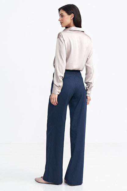 Chic women's wide leg trousers by Nife, crafted for elegance and comfort, featuring high-quality materials.