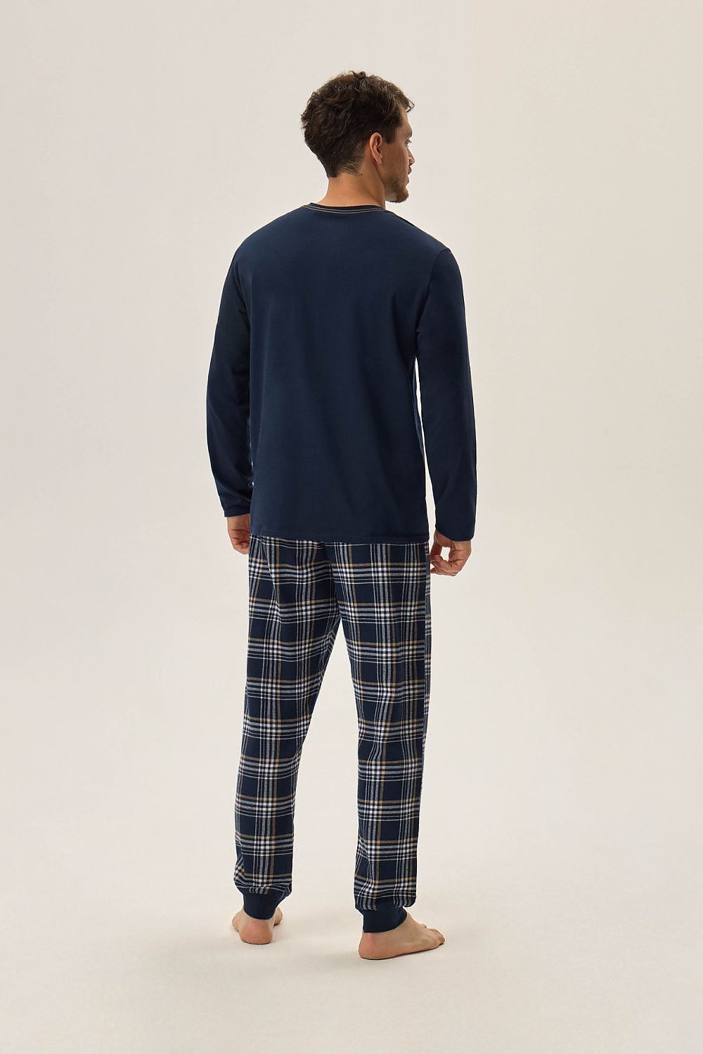 Henderson Men's Cotton Pyjama Set in sophisticated chestnut colour, showcasing comfortable and breathable nightwear for a luxurious sleep experience.