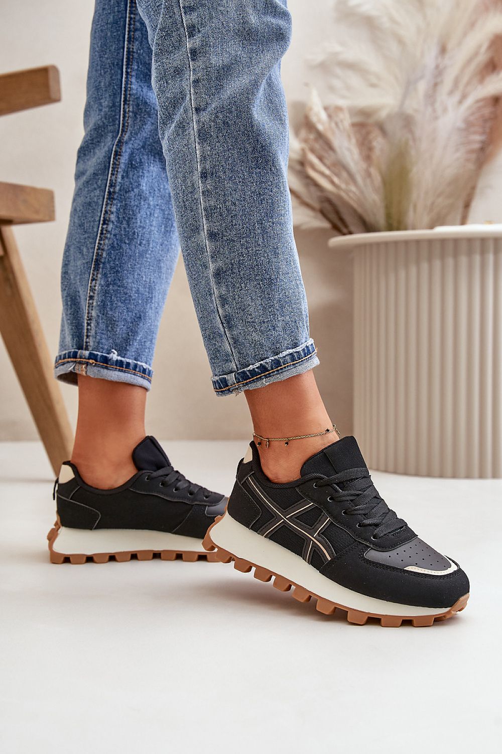 Elegant women's eco leather platform sneakers by Step in Style, featuring a comfortable foam insole and stylish design for a perfect blend of luxury and everyday wear.