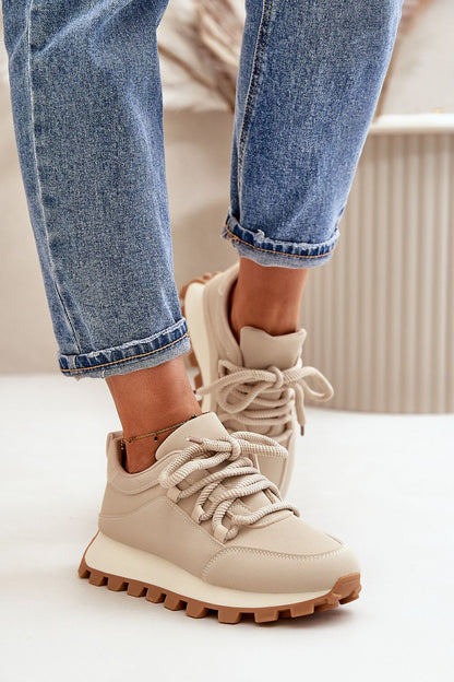 Fashion-forward Women's Eco-Leather Sneakers by Step in Style, designed with a thick foam insole and elevated platform for ultimate comfort.