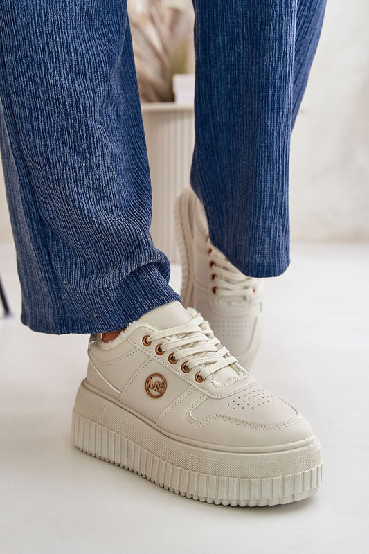 Step in Style women's eco leather sports shoes featuring a luxurious fur lining and a 6cm platform, perfect for comfort and elegance in every step.