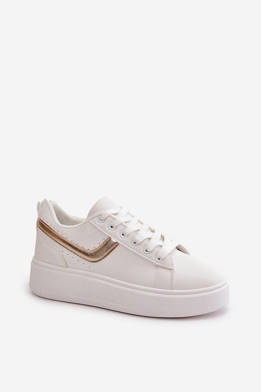 Stylish and sustainable eco leather sneakers with a platform by Step in Style, showcasing a contemporary rounded toe for a modern luxury look.
