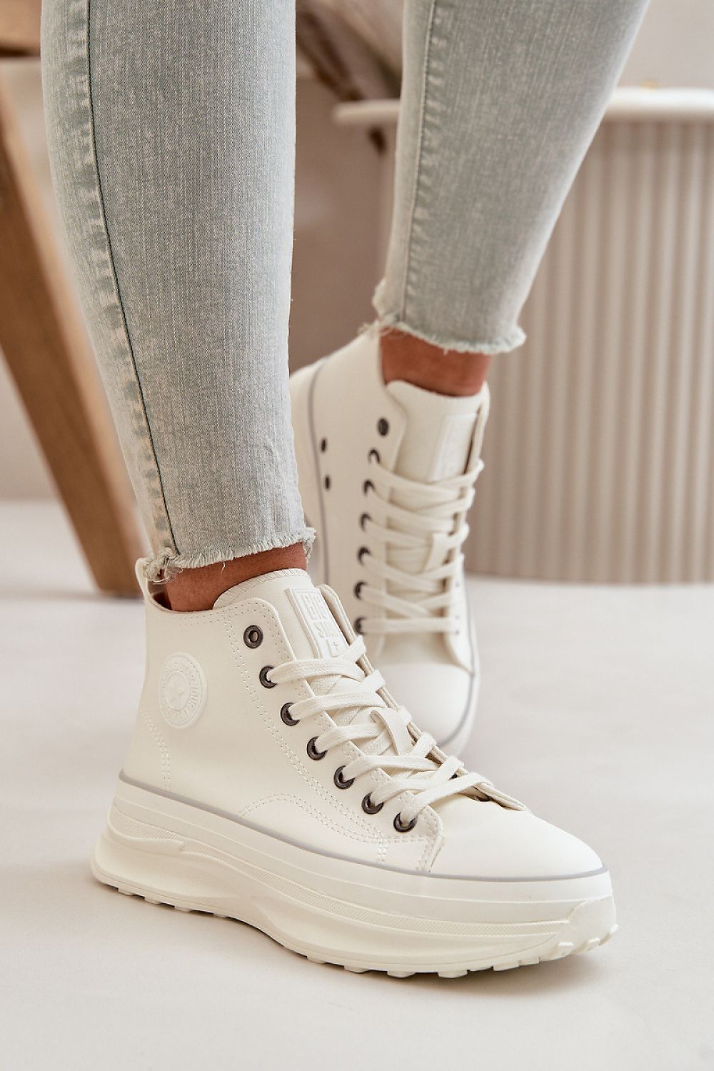 Stylish Big Star Women's PU Sneakers featuring a 4.5cm platform, perfect for elevating your look. Ultimate comfort crafted by Step in Style.