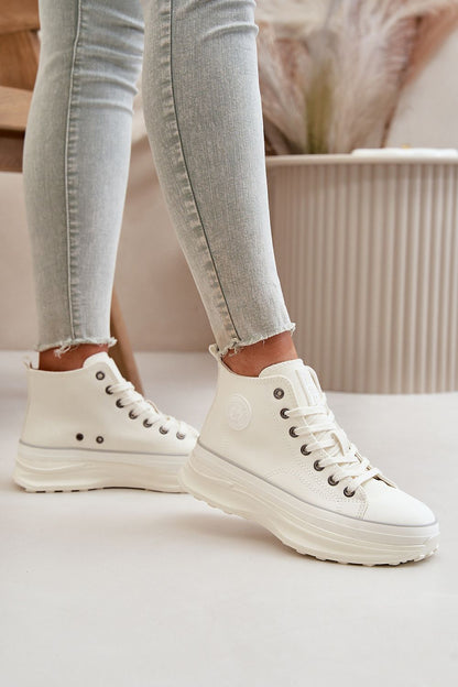 Chic Big Star Women's PU Sneakers showcasing high-quality PU material that mimics natural leather, combined with a luxurious platform height by Step in Style.