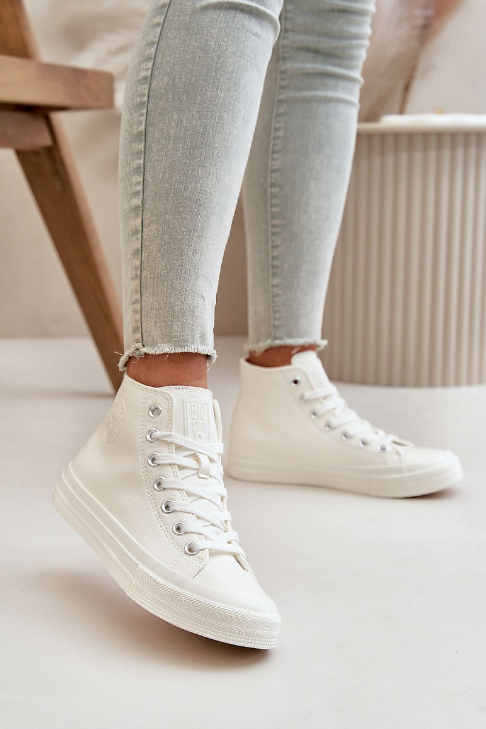 Big Star women's eco-leather ankle sneakers featuring fleece lining and rubber sole for enduring comfort and style, by Step in Style.