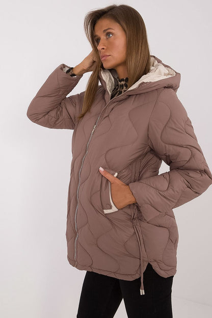 Elegant MBM women's quilted jacket showcasing a lightweight polyester insulation for a chic yet practical winter wardrobe.