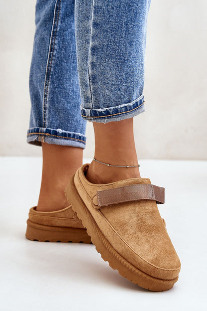 Step in Style women's eco suede slippers with luxurious fur lining, offering fashionable support and comfort for daily wear.