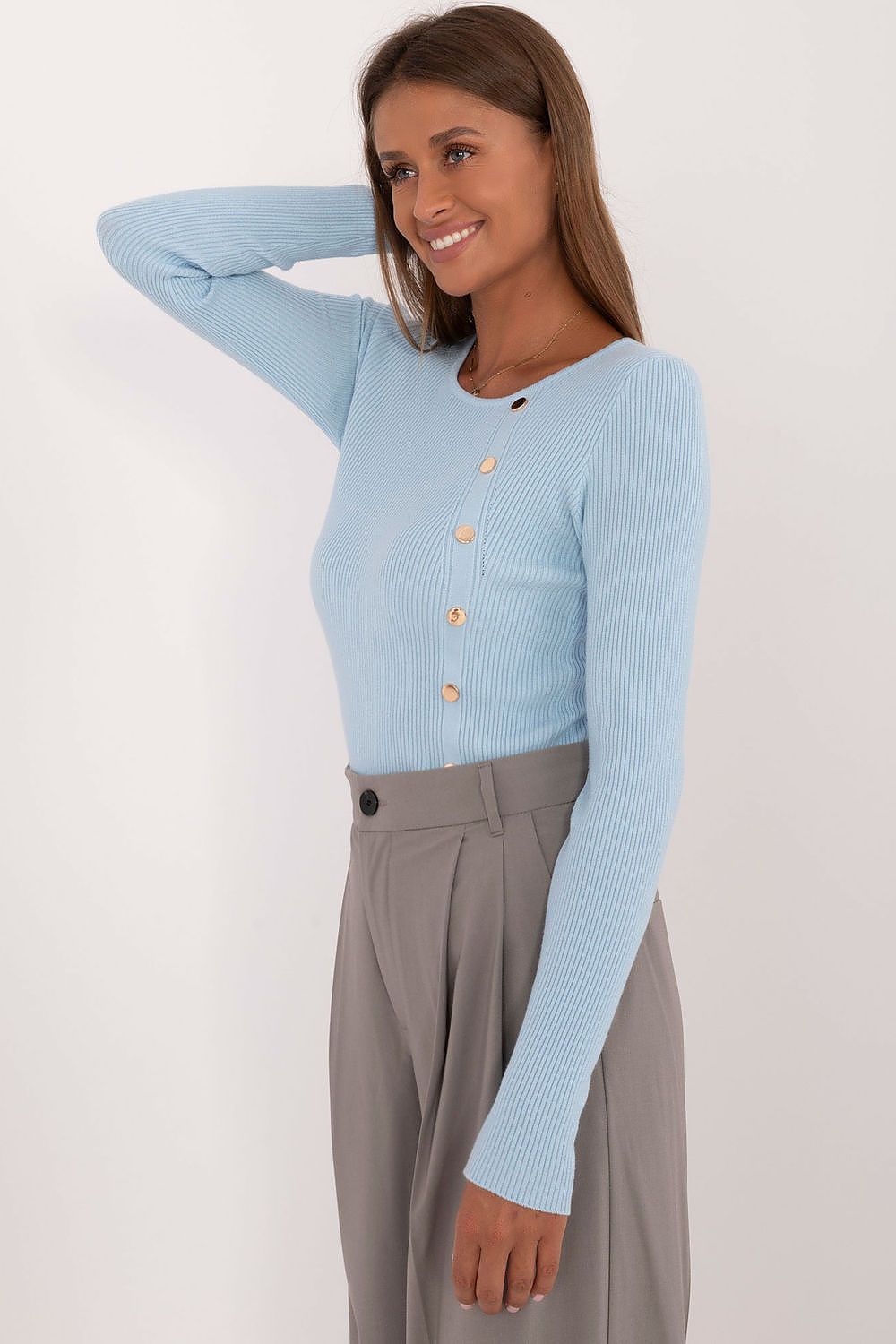 Luxury women's sweater by AT in a soft blend of viscose, polyester, and polyamide, perfect for casual outings or office wear.