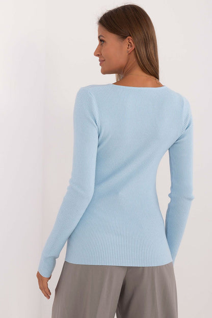 AT's elegant women's casual sweater featuring a comfortable fit and fashionable design, ideal for a stylish, feminine look.