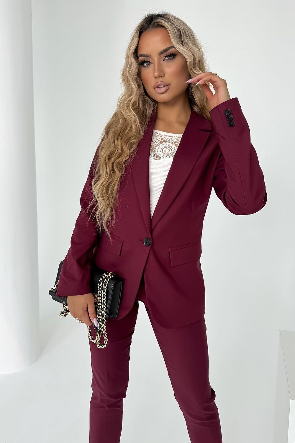 Versatile Chic Cabba Blazer Jacket styled with a pencil skirt, ideal for warm summer days and upscale occasions.