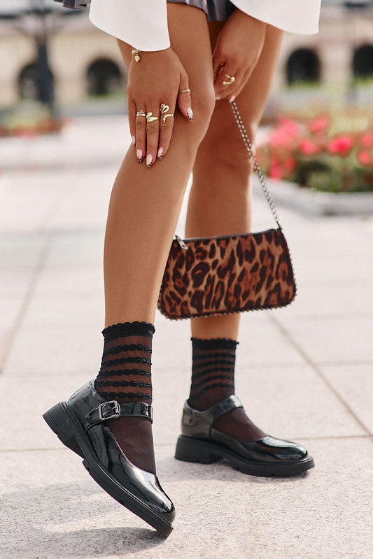 Step in Style luxurious eco leather women's half shoes with adjustable buckle strap for ultimate comfort and sophisticated style.