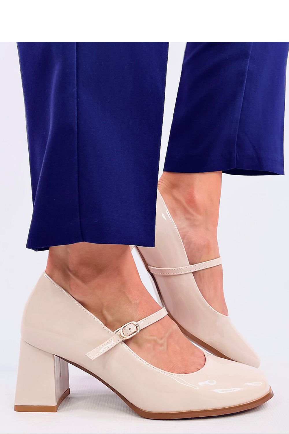 Beautifully designed eco-friendly patent leather pumps by Inello, demonstrating a sophisticated Mary Jane style ideal for special occasions.