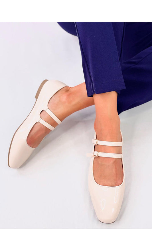 Elegant Lacquered Mary Jane Ballet Flats by Inello featuring premium eco-friendly patent leather and stylish square toes.