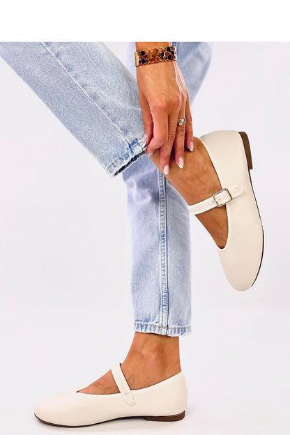 Elegant Women's Inello ballet flats in eco leather with strap, featuring a timeless classic design, perfect for any occasion.