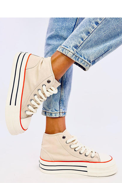 Chic Women's Inello platform ankle sneakers showcasing a stylish design with thick laces, designed for ultimate comfort and versatility.
