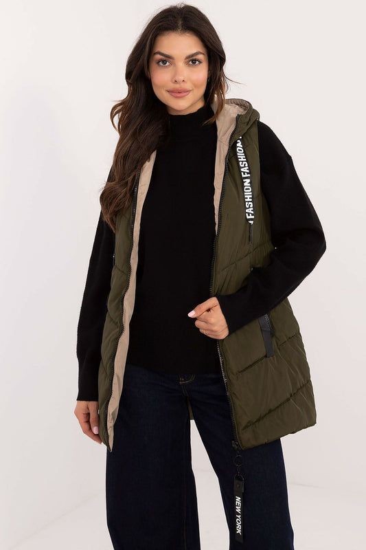 Double-sided quilted vest with a hood in a luxurious design, providing stylish warmth and functional insulation, perfect for all seasons, by Factory Price.