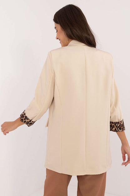 Elegant long sleeve women's jacket by Italy Moda in chic casual style, perfect for the autumn and spring seasons.