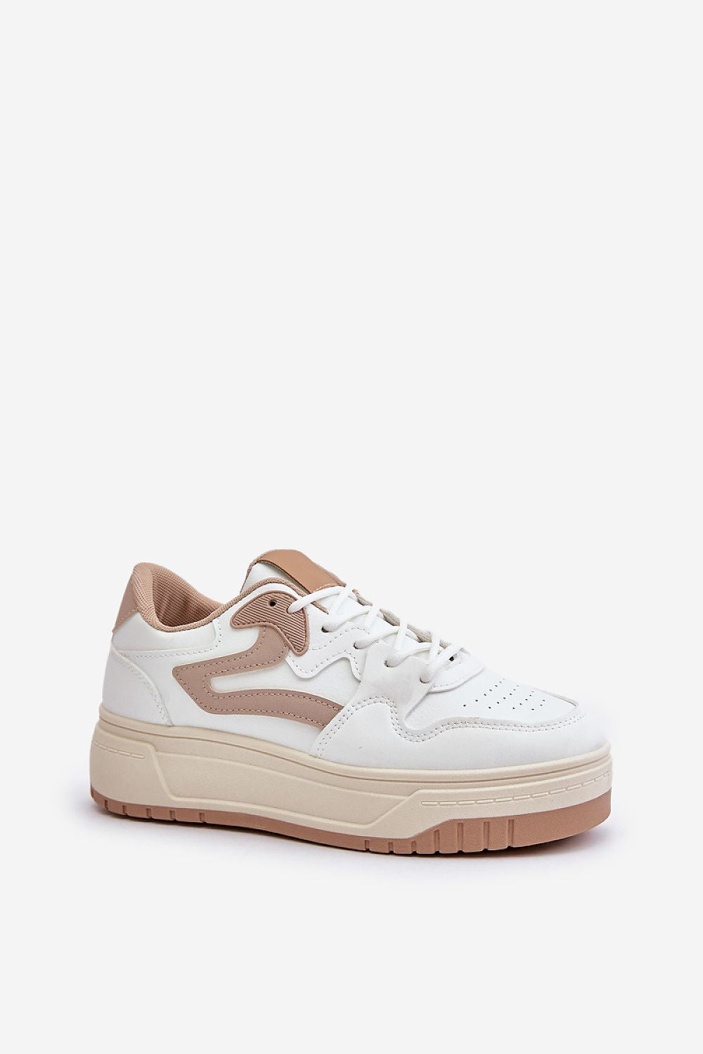 Elegant eco leather platform sneakers for women by Step in Style, designed with rounded nose pads and a plush foam footbed for stylish comfort.