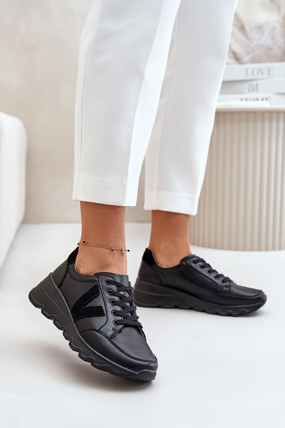 Vinceza Lightweight Women's Sports Shoes in Natural Leather, showcasing modern design and luxurious comfort, crafted by Step in Style.