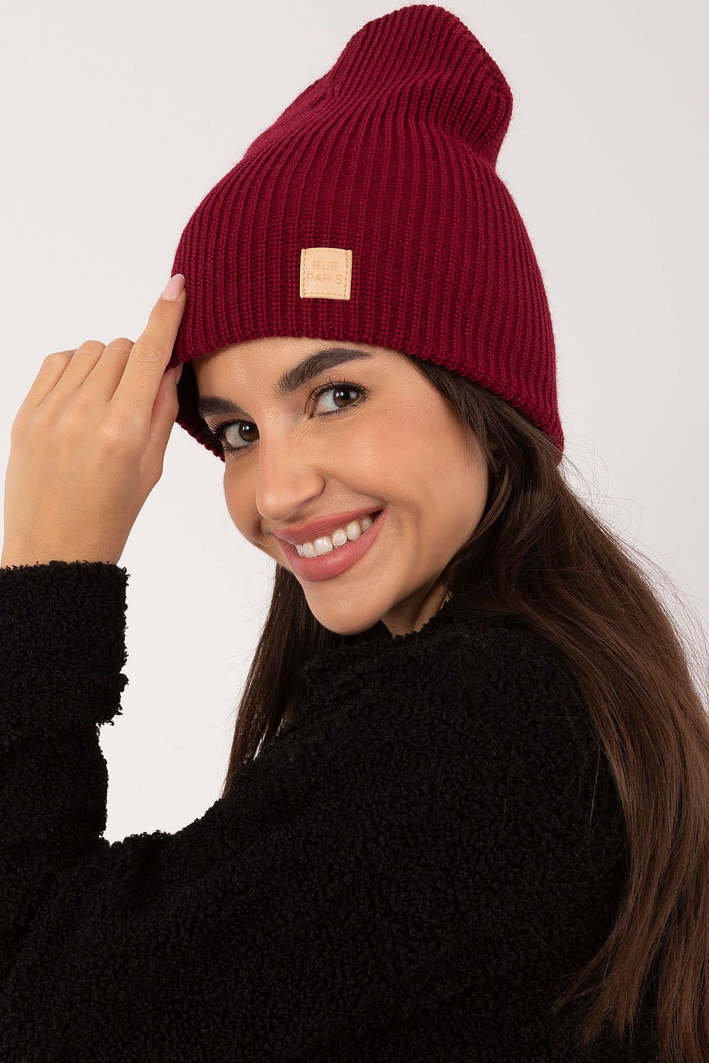 Refined Classic Beanie Hat by Rue Paris, crafted from high-quality acrylic for a snug fit and an enduring stylish look.