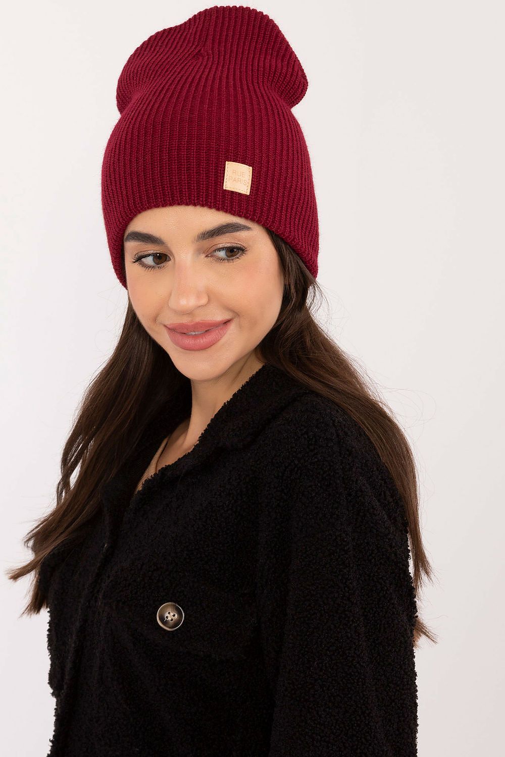 Classic Acrylic Beanie Hat by Rue Paris, showcasing a luxurious monochromatic design that epitomizes casual elegance.