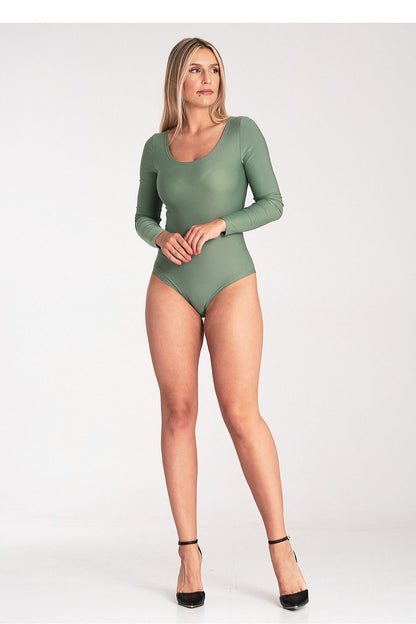 Flat lay of Figl luxury long sleeve bodysuit, perfect for chic and elegant styling options.