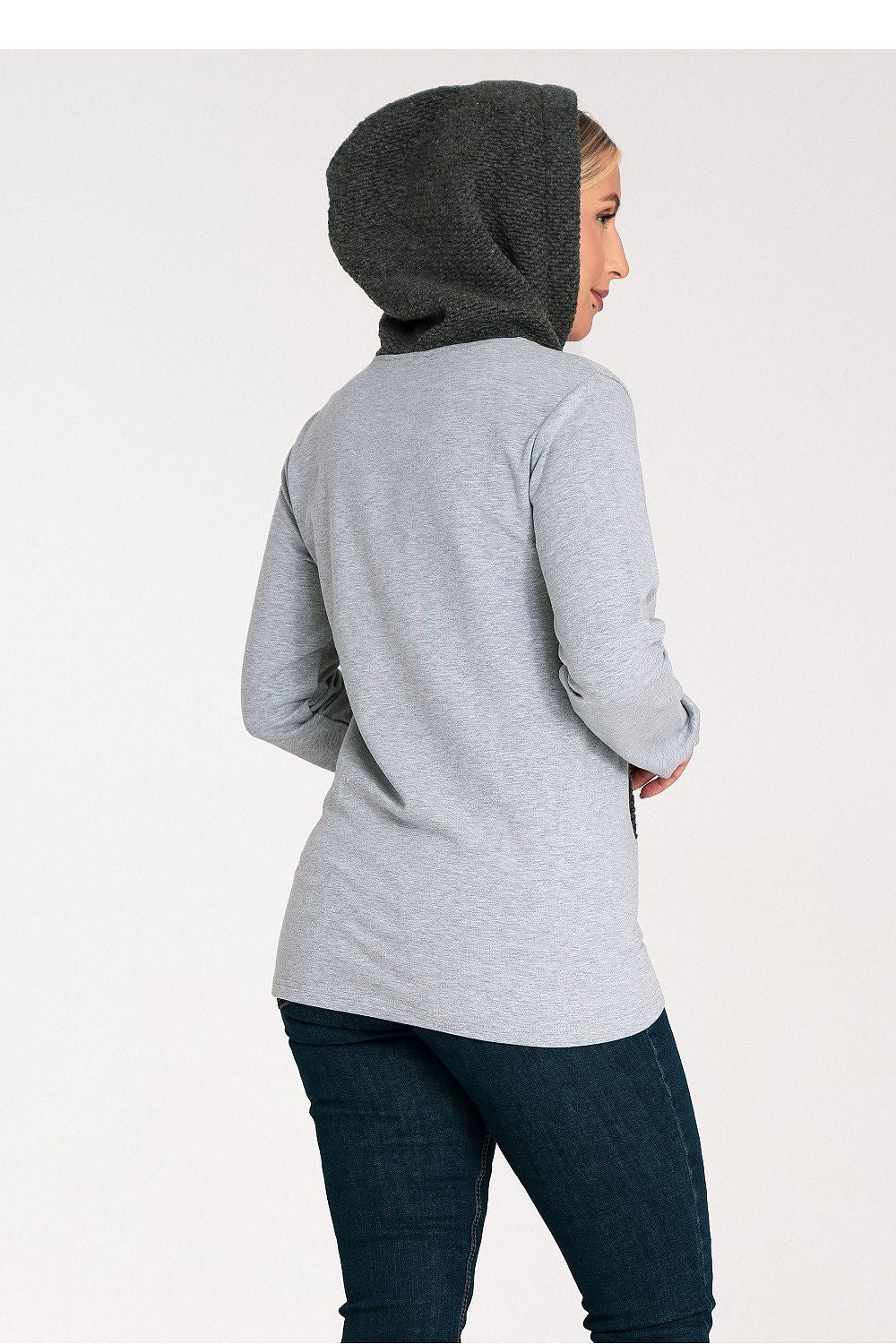 Luxurious Figl cotton sweatshirt featuring a wool hood and chic kangaroo pocket, ideal for a stylish, casual look.